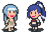 サツキ先生&ユリ(クイズマジックアカデミー6)